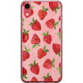 Miniatyrbillede 1 af 2: Apple iPhone XR Gennemsigtig cover Jordbærdrømme - Retro-stil jordbærmønster