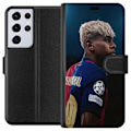 Miniatyrbild 1 av 3: Samsung Galaxy S21 Ultra 5G Plånboksfodral Lamine Yamal – Barcelonas Wonderkid i Fokus