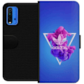 Miniatyrbillede 1 af 3: Xiaomi Redmi Note 9 4G Tegnebogsetui Adidas-inspireret blåt d
