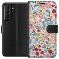 Kompatibelt Lommeboketui til Samsung Galaxy S21+ 5G Blomster