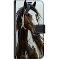 Miniatyrbild 3 av 3: Apple iPhone 12 mini Plånboksfodral Häst Djurmotiv Grafisk Design Natur Kraftfullt Motiv Populär Väggkonst Djurtema Ridning