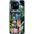 Pikkukuva 1 / 3: Xiaomi Redmi 10C Läpinäkyvä kuori Minecraft-matkapuhelinkotelo metsällä ja pikselityylisillä hahmoilla
