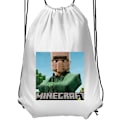 Miniatyrbild 1 av 4: Gympapåse | Lätt Träningsväska för Vuxna A Minecraft Movi vit Vuxen