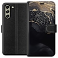 Miniatyrbillede 1 af 3: Samsung Galaxy S21 FE 5G Tegnebogsetui Sort guld abstrakt
