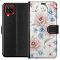 Miniatyrbillede 1 af 3: Samsung Galaxy A12 Tegnebogsetui Romantiske blomster