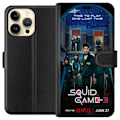 Miniatyrbild 1 av 3: Apple iPhone 15 Pro Max Plånboksfodral Squid Game Säsong 3 Seriefigurer Populärt TV Serie Motiv Ikoner Spänning Drama Asiatisk Design Trend