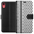 Pikkukuva 1 / 3: Apple iPhone XR Lompakkokotelo Palestiinalainen kuvio - perinteiseen tyyliin inspiroima keffiyeh-kangas