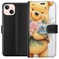 Miniatyrbillede 1 af 3: Apple iPhone 13 mini Tegnebogsetui Nalle Puh med blomster - kl