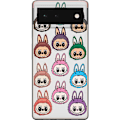 Pikkukuva 1 / 3: Google Pixel 6 Läpinäkyvä kuori Labubu Macaron Monster - Söpö Keräilyfiguuri Tyylillä