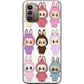 Miniatyrbild 1 av 3: Nokia G21 Genomskinligt Skal Labubu Pink Monster – Popkonst
