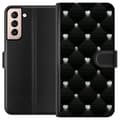 Kompatibel Tegnebogsetui til Samsung Galaxy S21 Bling Hjerte