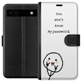 Miniatyrbild 1 av 3: Google Pixel 6a Plånboksfodral You Don’t Know My Password – edgy textmotiv med attityd