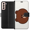 Pikkukuva 1 / 3: Samsung Galaxy S21 Lompakkokotelo line friends brown