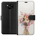 Pikkukuva 1 / 3: Xiaomi Poco X3 NFC Lompakkokotelo Kännykkäkuori värikkäällä kukkakimpulla romanttisessa tyylissä