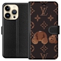 Miniatyrbillede 1 af 3: Apple iPhone 14 Pro Tegnebogsetui Teddy Trist LV Glad
