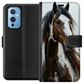 Miniatyrbillede 1 af 3: OnePlus 9 Tegnebogsetui Hest Dyrsmotiv Grafisk Design Natur Kraftfuldt Motiv Populært Vægkunst Dyretema Ridning