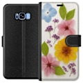 Miniatyrbillede 1 af 3: Samsung Galaxy S8 Tegnebogsetui Pressede blomster