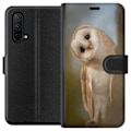 Miniatyrbillede 1 af 3: OnePlus Nord CE 5G Tegnebogsetui Ugle Nysgerrig Blik Fuglemotiv Skov Natur Grafisk Design Populært Motiv Dyr Tema Dekoration
