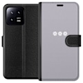 Pikkukuva 1 / 3: Xiaomi 13 Lompakkokotelo Lila Blomminimalismi - tyylikäs kukkakuva lila taustalla