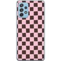 Kompatibelt Mobilskal till Samsung Galaxy A72 5G Rosa schackrutor rosa