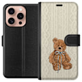 Miniatyrbillede 1 af 3: Apple iPhone 16 Pro Tegnebogsetui Lille Teddy – klassisk teddy i enkel design