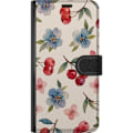 Miniatyrbilde 3 av 3: Nokia X10 Lommeboketui Bær & Blomster - mønster med blå blo