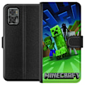 Miniatyrbillede 1 af 3: Motorola Moto E22i Tegnebogsetui Minecraft Creeper mobilskal i klassisk grön pixelstil