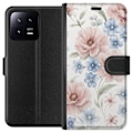Pikkukuva 1 / 3: Xiaomi 13 Lompakkokotelo Romanttiset kukat