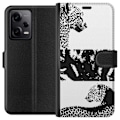 Pikkukuva 1 / 3: Xiaomi Redmi Note 12 Pro Lompakkokotelo Leopard Faces