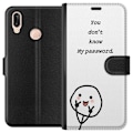 Miniatyrbild 1 av 3: Huawei P20 lite Plånboksfodral You Don’t Know My Password – edgy textmotiv med attityd