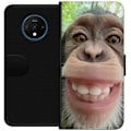 Miniatyrbillede 1 af 3: OnePlus 7T Tegnebogsetui Chimp Selfie Rolig Grafisk Design Abe Dyremotiv Trendy Sjovt Motiv Populært Urban Kunst Stil