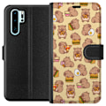 Miniatyrbillede 1 af 3: Huawei P30 Pro Tegnebogsetui Kawaii capybara mobilcover med flere søde figurer
