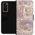 Kompatibelt Lommeboketui til Huawei P40 Beige lesekrok beige