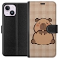 Miniatyrbild 1 av 3: Apple iPhone 15 Plus Plånboksfodral Mobilskal kawaii capybara flera figurer japansk stil