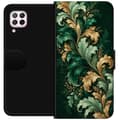 Kompatibel Tegnebogsetui til Huawei P40 lite Grønt løv grøn