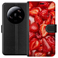 Miniatyrbilde 1 av 3: Xiaomi 13 Ultra Lommeboketui Jordbærmønster - søtt motiv me
