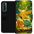 Miniatyrbillede 1 af 3: Huawei P smart 2021 Tegnebogsetui Pixelmonster spillestil - farverig design til retro-elskende gamere