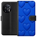 Pikkukuva 1 / 3: OnePlus 11R Lompakkokotelo Siniset Sydämet