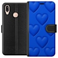 Pikkukuva 1 / 3: Huawei P20 lite Lompakkokotelo Siniset Sydämet