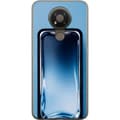 Kompatibelt Mobildeksel til Nokia 3.4 Abstrakt blå glasseffekt med myke overganger og blanke refleksjoner blå