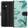 Kompatibel Tegnebogsetui til OnePlus Nord CE 3 Lite Turkise liljer turkis