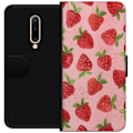 Miniatyrbild 1 av 3: OnePlus 7 Pro Plånboksfodral Strawberry Dreams – jordgubbsmönster i retrostil