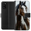 Miniatyrbillede 1 af 3: Samsung Galaxy A41 Tegnebogsetui Hest Dyrsmotiv Grafisk Design Natur Kraftfuldt Motiv Populært Vægkunst Dyretema Ridning