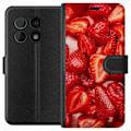 Miniatyrbillede 1 af 3: OnePlus 10 Pro Tegnebogsetui Jordbærmønster - sødt motiv med sommerstemning