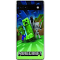 Pikkukuva 1 / 3: Google Pixel 6a Läpinäkyvä kuori Minecraft Creeper mobilskal i klassisk grön pixelstil