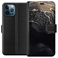 Miniatyrbild 1 av 3: Apple iPhone 12 Pro Plånboksfodral Svart guld abstrakt