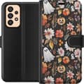 Kompatibel Tegnebogsetui til Samsung Galaxy A33 5G Halloween Mønster Græskar Spøgelse Maskerade