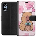 Pikkukuva 1 / 3: Sony Xperia 10 VI Lompakkokotelo Kawaii Capybara Sydän Anime-