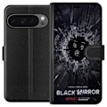 Pikkukuva 1 / 3: Google Pixel 9 Pro XL Lompakkokotelo Black Mirror Sci-Fi Netflix -sarja Dystopia Teknologia Cyberpunk Synkkä TV Videopeli Teema