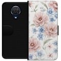 Miniatyrbillede 1 af 3: Nokia G20 Tegnebogsetui Romantiske blomster
